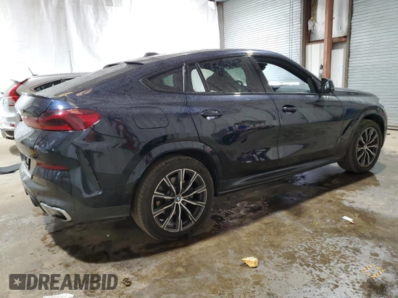 2024 BMW X6 xDrive40i with VIN 5UX33EX05R9V06924, listed as a Copart auction lot 49174315 with 28,443 mi miles and Clean Title. Bid and sale history available at carsss.com. Image 3.