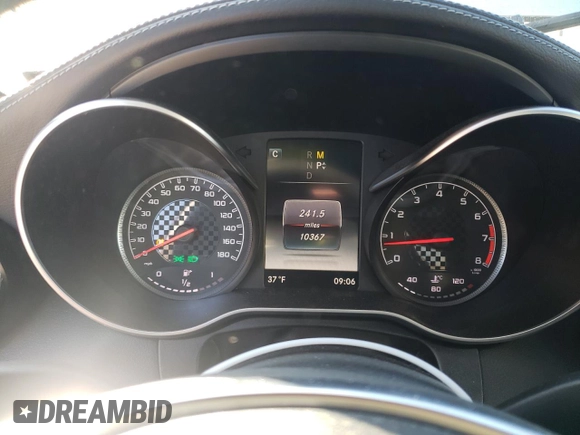 2016 Mercedes-Benz C 450 AMG with VIN 55SWF6EB2GU108099, listed as a Copart auction lot 52145215 with 10,367 mi miles and Salvage Title. Bid and sale history available at carsss.com. Image 9.