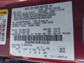 2017 Ford Fusion SE with VIN 3FA6P0H78HR146543, listed as a IAAI auction lot 42676782 with 140,996 mi miles and . Bid and sale history available at DreamBid. Image 9.
