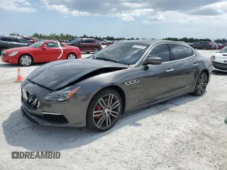 2018 Maserati Quattroporte S GranLusso with VIN ZAM56YPL6J1281490, listed as a Copart auction lot 60120163 with 59,327 mi miles. Bid and sale history available at carsss.com. Image 1.