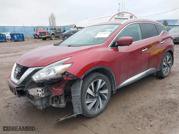 2016 Nissan Murano S with VIN 5N1AZ2MHXGN167917, listed as a IAAI auction lot 41074897 with 141,518 mi miles. Bid and sale history available at carsss.com. Image 18.