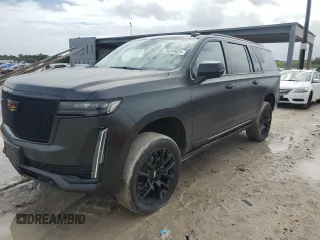 2022 Cadillac Escalade ESV Sport Platinum with VIN 1GYS4RKL7NR141315, listed as a Copart auction lot 74219824 with 50,588 mi miles and Salvage title. Bid and sale history available at DreamBid. Image 1.