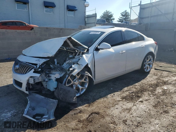 2015 Buick Regal GS with VIN 2G4GT5GX9F9200018, listed as a Copart auction lot 61553874 with 114,221 mi miles and Salvage Title. Bid and sale history available at DreamBid. Image 1.