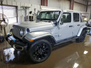 2024 Jeep Wrangler Sahara with VIN 1C4RJXP61RW298687, listed as a Copart auction lot 47992345 with 25,975 mi miles and Non Repairable. Bid and sale history available at DreamBid. Image 1.