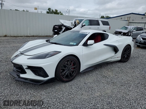 2023 Chevrolet Corvette 1LT z VIN 1G1YA2D40P5113283, wystawiony jako Copart lot #58986635 z przebiegiem Nie podano mil oraz Szkoda całkowita • Salvage title. Historia ofert i sprzedaży dostępna na DreamBid. Obrazek 1.