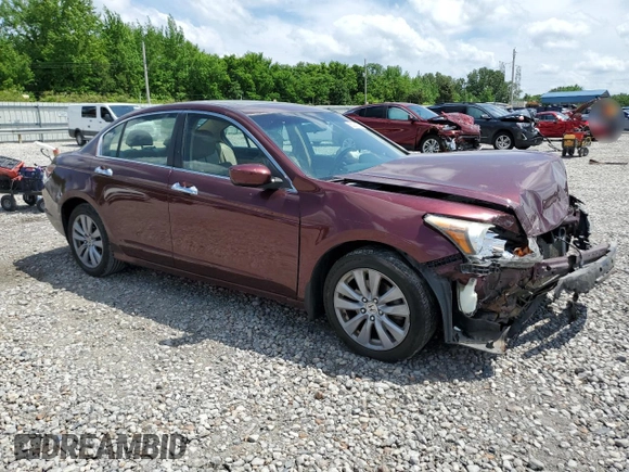 2011 Honda Accord EX-L with VIN 1HGCP3F88BA009485, listed as a Copart auction lot 55088555 with 129,628 mi miles and Salvage title. Bid and sale history available at DreamBid. Image 4.