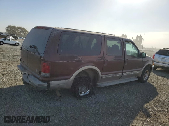 2001 Ford Excursion Limited with VIN 1FMNU42S01ED72891, listed as a Copart auction lot 89221445 with 16,990 mi miles and Clean title. Bid and sale history available at DreamBid. Image 3.