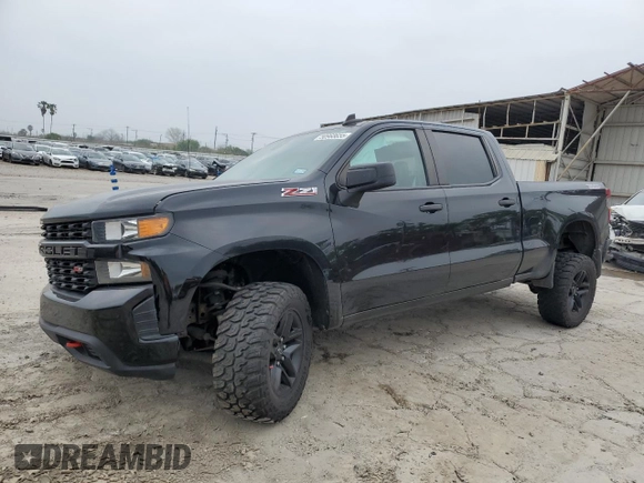 2021 Chevrolet Silverado 1500 Custom Trail Boss with VIN 1GCPYCEF5MZ296592, listed as a Copart auction lot 50968655 with 60,010 mi miles and Salvage Title. Bid and sale history available at DreamBid. Image 1.
