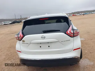 2015 Nissan Murano Platinum z VIN 5N1AZ2MG8FN248579, wystawiony jako IAAI lot #41185530 z przebiegiem 37 363 mil mil oraz . Historia ofert i sprzedaży dostępna na DreamBid. Obrazek 16.