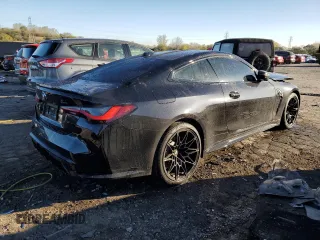 2024 BMW M4 Competition xDrive with VIN WBS43AZ03RCN56860, listed as a Copart auction lot 75937104 with 0 mi miles and Salvage Title. Bid and sale history available at carsss.com. Image 3.