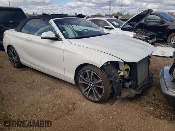 2018 BMW 2 Series 230i xDrive with VIN WBA2K1C56JVB64714, listed as a Copart auction lot 74342484 with 22,653 mi miles and Salvage Title. Bid and sale history available at carsss.com. Image 4.