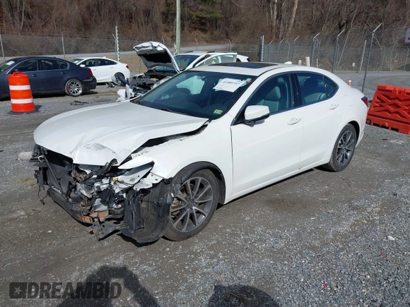 2016 Acura TLX V6 with VIN 19UUB2F30GA006203, listed as a IAAI auction lot 41489757 with 37,403 mi miles. Bid and sale history available at carsss.com. Image 19.