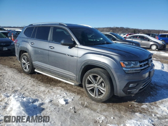 2018 Volkswagen Atlas SE with VIN 1V2FR2CA2JC552663, listed as a Copart auction lot 88244855 with 76,990 mi miles and Salvage title. Bid and sale history available at DreamBid. Image 4.
