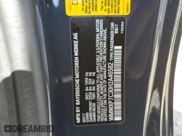 2017 MINI Hardtop Cooper S with VIN WMWXP7C30H2A46582, listed as a Copart auction lot 55466795 with 54,644 mi miles and Salvage title. Bid and sale history available at DreamBid. Image 12.