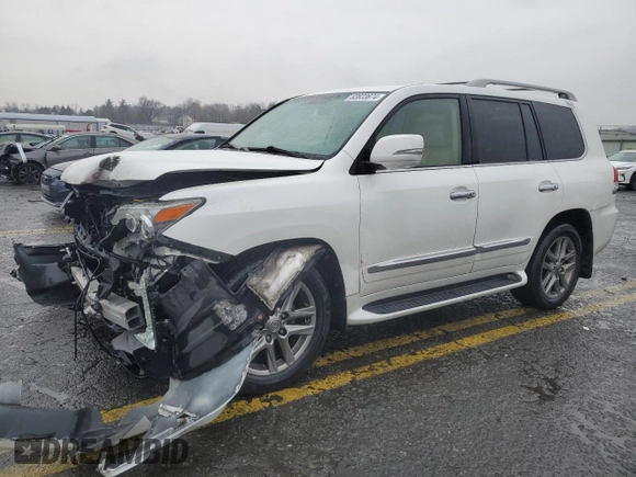 2015 Lexus LX 570 with VIN JTJHY7AXXF4185222, listed as a Copart auction lot 83833874 with 165,154 mi miles and Salvage Title. Bid and sale history available at DreamBid. Image 1.
