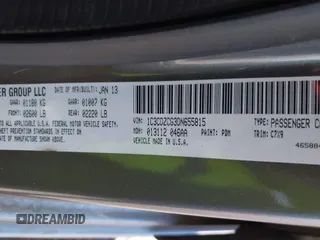 2013 Dodge Avenger SXT with VIN 1C3CDZCG3DN655815, listed as a IAAI auction lot 42190457 with 161,890 mi miles and . Bid and sale history available at carsss.com. Image 9.
