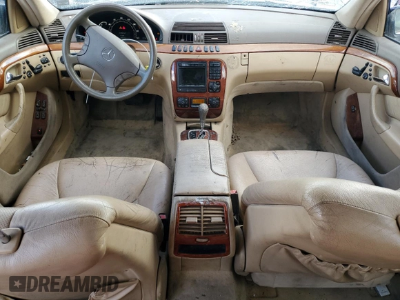 2001 Mercedes-Benz S 320/430/500 with VIN WDBNG70J31A197565, listed as a Copart auction lot 42540745 with 139,202 mi miles and Salvage Title. Bid and sale history available at carsss.com. Image 8.