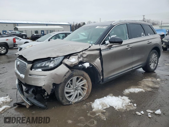 2021 Lincoln Corsair Standard z VIN 5LMCJ1C99MUL27188, wystawiony jako Copart lot #44850015 z przebiegiem 55 447 mil mil oraz Szkoda całkowita • Salvage title. Historia ofert i sprzedaży dostępna na DreamBid. Obrazek 1.