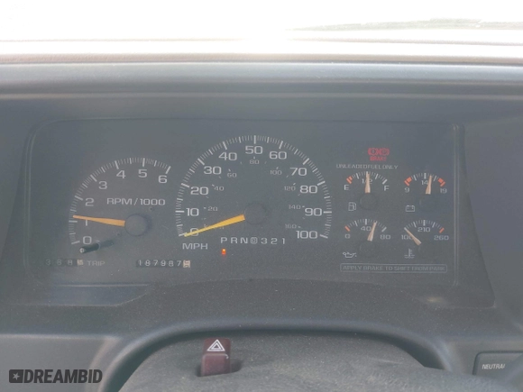 1998 Chevrolet Tahoe with VIN 1GNEK13R9WJ365044, listed as a IAAI auction lot 42042506 with 187,987 mi miles. Bid and sale history available at carsss.com. Image 7.