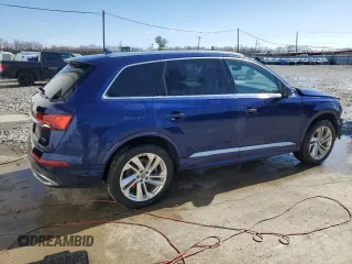 2020 Audi Q7 Premium with VIN WA1AXAF79LD007546, listed as a Copart auction lot 49956855 with 58,506 mi miles and Salvage title. Bid and sale history available at DreamBid. Image 3.