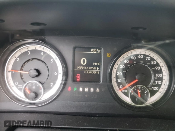 2017 Ram 1500 ST with VIN 1C6RR7FG0HS692634, listed as a Copart auction lot 55267935 with 108,408 mi miles and Salvage title. Bid and sale history available at DreamBid. Image 9.
