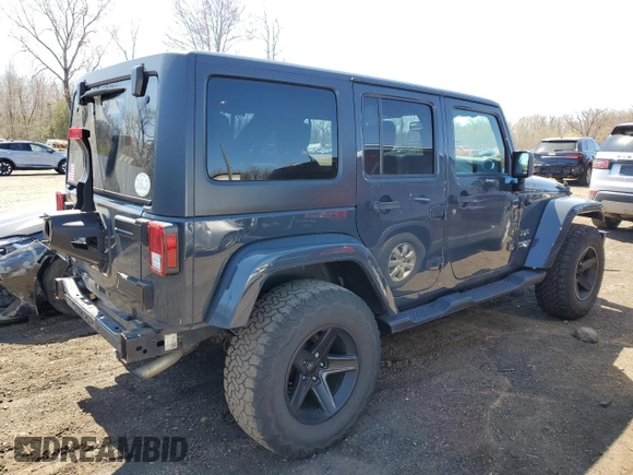 2017 Jeep Wrangler Unlimited Sahara with VIN 1C4BJWEG7HL552748, listed as a Copart auction lot 53086525 with 85,054 mi miles and Salvage title. Bid and sale history available at DreamBid. Image 3.