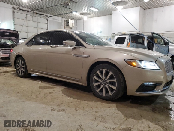 2017 Lincoln Continental Premiere with VIN 1LN6L9VK6H5624492, listed as a Copart auction lot 45559515 with 74,798 mi miles and Salvage Title. Bid and sale history available at carsss.com. Image 4.