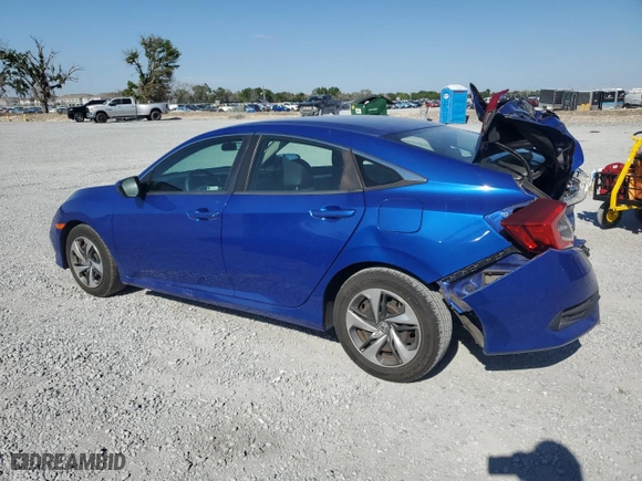 2019 Honda Civic Sedan LX with VIN 2HGFC2F67KH547792, listed as a Copart auction lot 50695315 with 57,672 mi miles and Salvage Title. Bid and sale history available at carsss.com. Image 2.