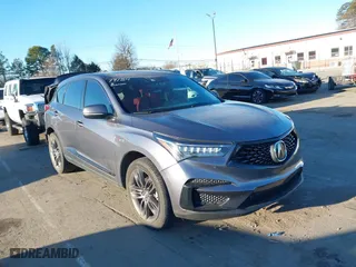 2021 Acura RDX w/A-Spec Package with VIN 5J8TC1H69ML015203, listed as a IAAI auction lot 41370213 with 38,911 mi miles. Bid and sale history available at carsss.com. Image 1.