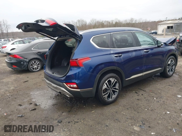 2020 Hyundai Santa Fe Limited with VIN 5NMS5CAA6LH276416, listed as a IAAI auction lot 41507669 with 54,887 mi miles. Bid and sale history available at carsss.com. Image 4.