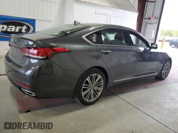 2018 Genesis G80 3.8L with VIN KMHGN4JE5JU260773, listed as a Copart auction lot 73008914 with 44,306 mi miles and Salvage Title. Bid and sale history available at carsss.com. Image 3.
