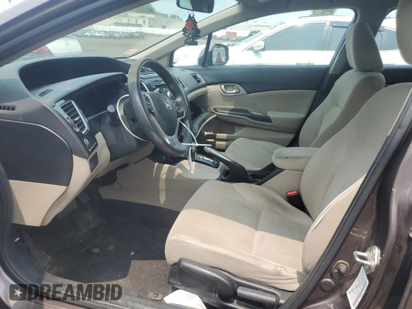 2013 Honda Civic LX with VIN 2HGFB2F55DH552566, listed as a Copart auction lot 59542755 with 160,820 mi miles and Salvage title. Bid and sale history available at DreamBid. Image 7.