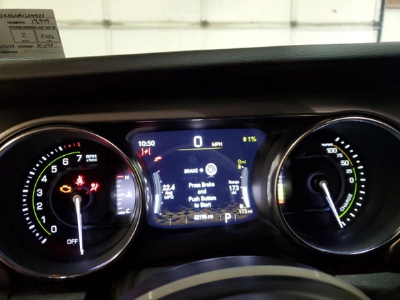 2023 Jeep Wrangler с VIN 1C4JJXN60PW604923, выставлен на аукционе Copart как лот 52259215 с пробегом 22 198 миль миль и Списание • Salvage title. История ставок и продаж доступна на DreamBid. Изображение 9.
