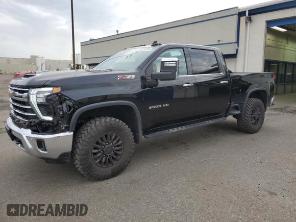 2024 Chevrolet Silverado 3500HD LTZ with VIN 2GC4YUEYXR1119921, listed as a Copart auction lot 85575214 with 7,189 mi miles and Salvage Title. Bid and sale history available at carsss.com. Image 1.