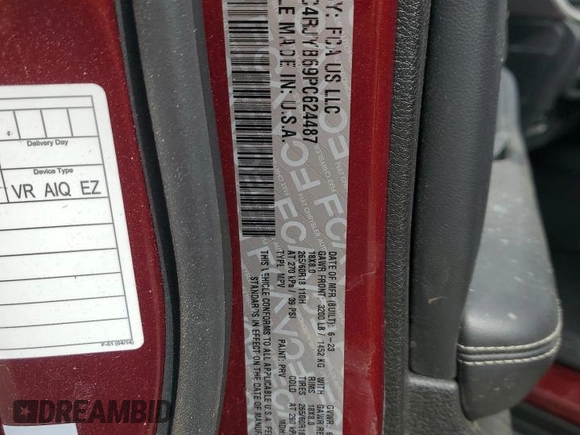2023 Jeep Grand Cherokee with VIN 1C4RJYB69PC624487, listed as a Copart auction lot 58548725 with Not provided miles and Non repairable. Bid and sale history available at DreamBid. Image 14.