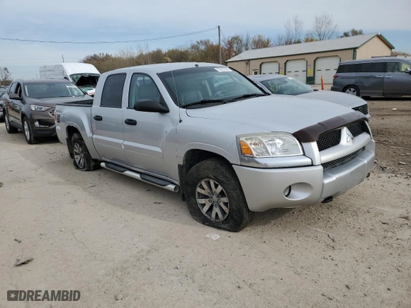 2007 Mitsubishi Raider LS with VIN 1Z7HT28K67S217597, listed as a Copart auction lot 79767304 with 110743 miles and Salvage Title. Bid and sale history available at carsss.com. Image 4.