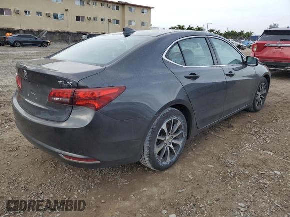 2015 Acura TLX Tech with VIN 19UUB1F5XFA012407, listed as a Copart auction lot 37215744 with 35,423 mi miles. Bid and sale history available at carsss.com. Image 3.
