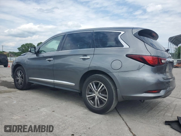 2019 Infiniti QX60 Pure with VIN 5N1DL0MN9KC566203, listed as a Copart auction lot 57137775 with 128,234 mi miles and Salvage title. Bid and sale history available at DreamBid. Image 2.