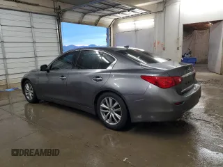 2015 Infiniti Q50 Premium with VIN JN1BV7AP8FM337048, listed as a Copart auction lot 83052064 with 128,640 mi miles and Salvage Title. Bid and sale history available at carsss.com. Image 2.