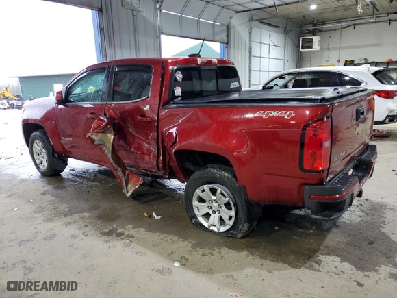 2019 Chevrolet Colorado 4WD LT with VIN 1GCGTCEN6K1123133, listed as a Copart auction lot 80714774 with 43,019 mi miles and Salvage Title. Bid and sale history available at carsss.com. Image 2.