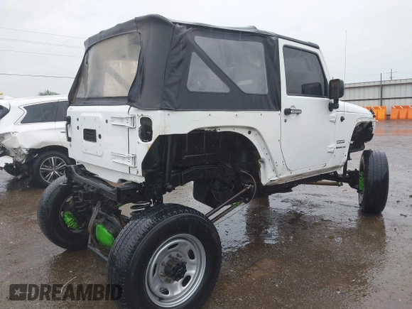 2013 Jeep Wrangler Sport with VIN 1C4AJWAG8DL601399, listed as a IAAI auction lot 42186399 with 130,195 mi miles and . Bid and sale history available at DreamBid. Image 4.