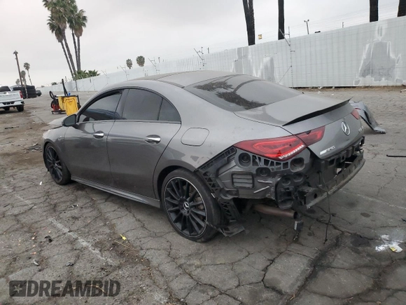 2021 Mercedes-Benz CLA with VIN W1K5J5BB3MN191099, listed as a Copart auction lot 86485784 with 41,387 mi miles and Salvage Title. Bid and sale history available at carsss.com. Image 2.
