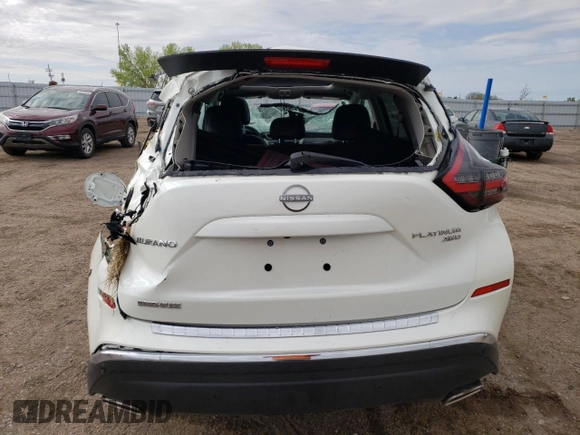 2024 Nissan Murano Platinum z VIN 5N1AZ2DS4RC110512, wystawiony jako Copart lot #53001344 z przebiegiem 515 mil mil oraz Szkoda całkowita • Salvage title. Historia ofert i sprzedaży dostępna na DreamBid. Obrazek 6.