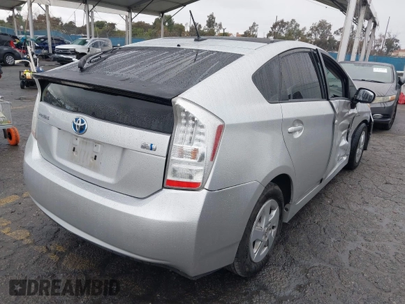 2011 Toyota Prius I with VIN JTDKN3DU3B1452918, listed as a IAAI auction lot 41513974 with 345,329 mi miles and . Bid and sale history available at DreamBid. Image 4.