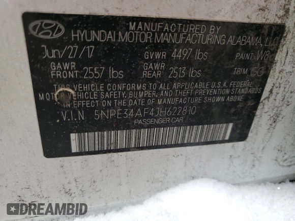 2018 Hyundai Sonata Limited z VIN 5NPE34AF4JH622810, wystawiony jako Copart lot #83570514 z przebiegiem 112 235 mil mil oraz Szkoda całkowita • Salvage title. Historia ofert i sprzedaży dostępna na DreamBid. Obrazek 12.