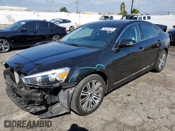 2014 Kia Cadenza Premium with VIN KNALN4D76E5148786, listed as a Copart auction lot 74369474 with 21,389 mi miles and Salvage Title. Bid and sale history available at carsss.com. Image 1.