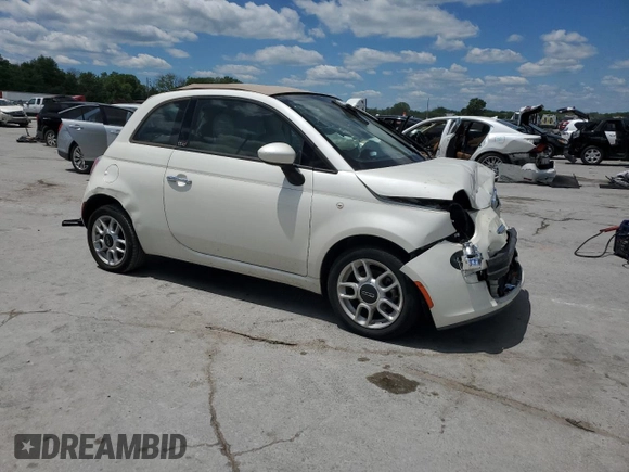 2015 FIAT 500 Pop with VIN 3C3CFFDR2FT501947, listed as a Copart auction lot 58386745 with 75,576 mi miles and Clean title. Bid and sale history available at DreamBid. Image 4.