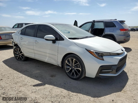 2021 Toyota Corolla SE with VIN 5YFS4MCE1MP092405, listed as a Copart auction lot 48393635 with 37,519 mi miles and Salvage Title. Bid and sale history available at carsss.com. Image 4.