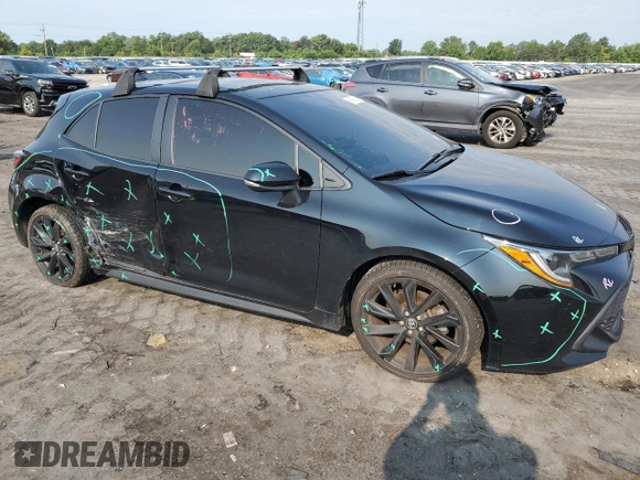 2021 Toyota Corolla Hatchback SE with VIN JTND4MBE7M3135630, listed as a Copart auction lot 64594624 with 63,106 mi miles and Salvage Title. Bid and sale history available at carsss.com. Image 4.