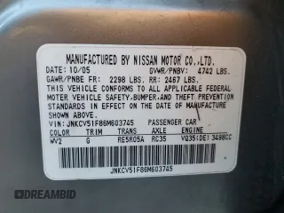 2006 Infiniti G35 z VIN JNKCV51F86M603745, wystawiony jako Copart lot #48288645 z przebiegiem 156 040 mil mil oraz Szkoda całkowita • Salvage title. Historia ofert i sprzedaży dostępna na DreamBid. Obrazek 12.